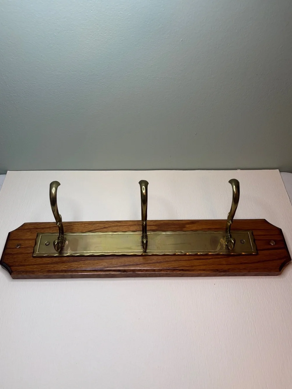 Gatco Solid Brass and Wood Wall Hook Rack